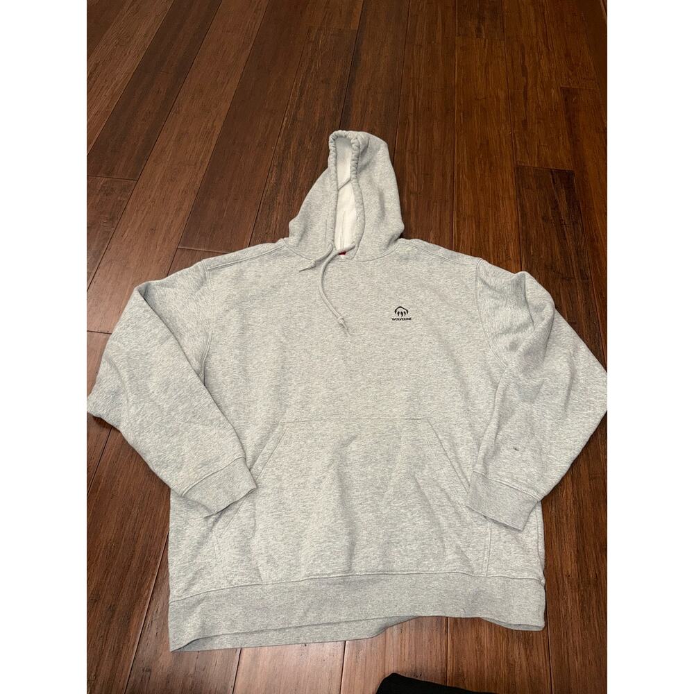 Wolverine, Grey Graphic Hoodie Sweatshirt Large